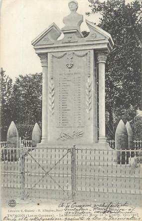 CPA FRANCE 47 "Trémons, le monument aux morts de la guerre"