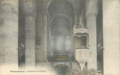 CPA FRANCE 47 "Monsempron, intérieur de l'église"