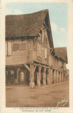 CPA FRANCE 47 "Miramont de Guyenne, habitations du XVIè siècle"