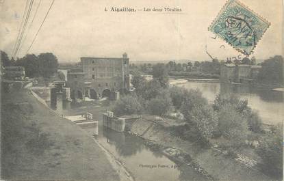 CPA FRANCE 47 "Aiguillon, les deux moulins"