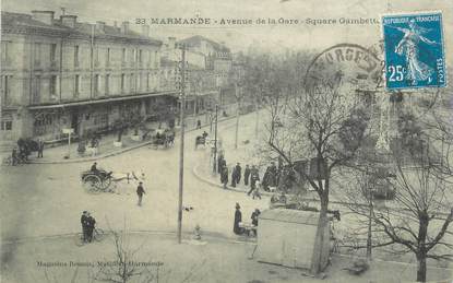 CPA FRANCE 47 "Marmande, avenue de la gare"