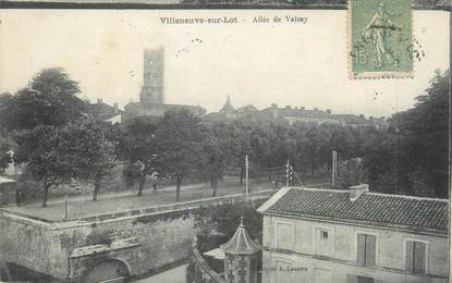 CPA FRANCE 47 "Villeneuve sur Lot, allée de Valnay"