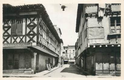 CPSM FRANCE 47 "Villeneuve sur Lot, vieilles maisons, rue Parmentier"