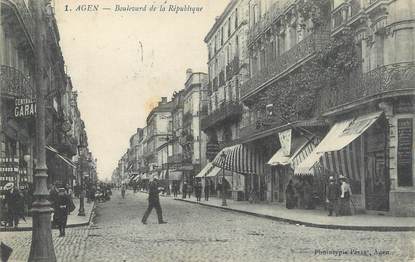 CPA FRANCE 47 "Agen, Boulevard de la République "