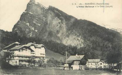 CPA FRANCE 74 "Samoëns, hôtel Bellevue et le Criou "