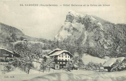 CPA FRANCE 74 "Samoëns, hôtel Bellevue et le Criou en hiver"