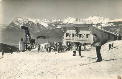 CPSM FRANCE 74 "Samoëns, arrivée du Télébenne des Saix"