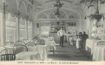 CPA FRANCE 06 "Beaulieu sur Mer, la réserve, la salle de restaurant"