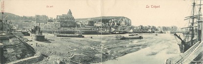 CPA PANORAMIQUE FRANCE 76 "Le Tréport, le port"