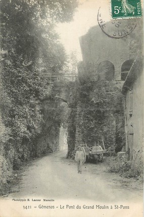 / CPA FRANCE 13 "Géménos, le pont du grand moulin à Saint Pons"