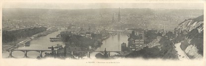 CPA PANORAMIQUE FRANCE 76 "Rouen, panorama vu de Bon Secours"