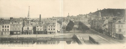 CPA PANORAMIQUE FRANCE 14 "Honfleur, vue prise du vieux quai"