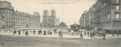 CPA PANORAMIQUE FRANCE 75004 "Paris, église Notre Dame"