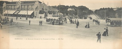 CPA PANORAMIQUE FRANCE 13 "Marseille, restaurant Girondy et la promenade du prado"