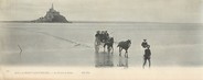 50 Manche CPA PANORAMIQUE FRANCE 50 "Grèves du Mont Saint Michel, la voiture de Genets"