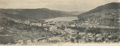 CPA PANORAMIQUE FRANCE 88 "Gerardmer, panorama de la ville et du Lac"