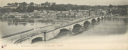 CPA PANORAMIQUE FRANCE 64 "Bayonne, le pont Saint Esprit "