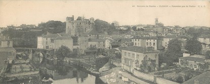 CPA PANORAMIQUE FRANCE 44 "Clisson, panorama pris du viaduc"