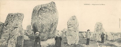 CPA PANORAMIQUE FRANCE 56 "Carnac, alignements de Ménec"