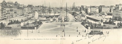 CPA PANORAMIQUE FRANCE 76 "Le Havre, panorama de la place Gambetta"