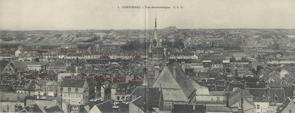 CPA PANORAMIQUE FRANCE 60 "Compiègne, vue panoramique"