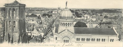 CPA PANORAMIQUE FRANCE 37 "Tours, vue générale, la tour Charlemagne et le Dôme"