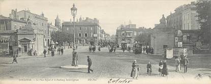 CPA PANORAMIQUE FRANCE 31 "Toulouse, la place Roguet et le faubourg Saint Cyprien"