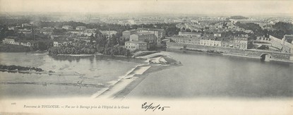 CPA PANORAMIQUE FRANCE 31 "Panorama de Toulouse, vue sur le barrage"