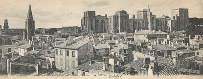 CPA PANORAMIQUE FRANCE 84 "Avignon, panorama du château des Papes"