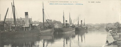 CPA PANORAMIQUE FRANCE 14 "Caen, le port"