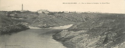 CPA PANORAMIQUE FRANCE 56 "Belle Ile en Mer, port et château de Goulphar"