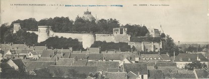 CPA PANORAMIQUE FRANCE 28 "Dreux, vue sur le château"