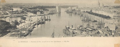 CPA PANORAMIQUE FRANCE 17 "La Rochelle, panorama du port"