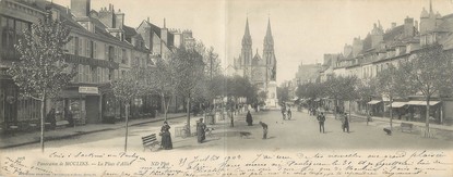 CPA PANORAMIQUE FRANCE 03 "Panorama de Moulins, la place d'Allier"