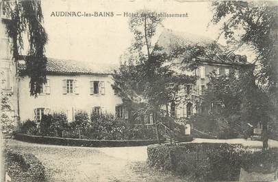 CPA FRANCE 09 "Audinac Les Bains, hôtel de l'établissement"