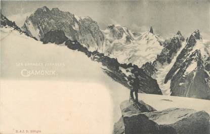 CPA FRANCE 74 "Chamonix, les grandes Jorasses"