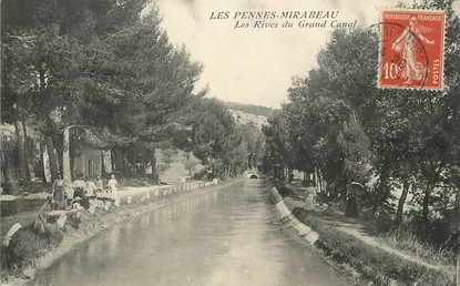 / CPA FRANCE 13 "Les Pennes Mirabeau, les rives du grand Canal"