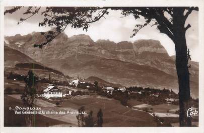 CPSM FRANCE 74 "Combloux, vue générale et la chaine des Aravis"