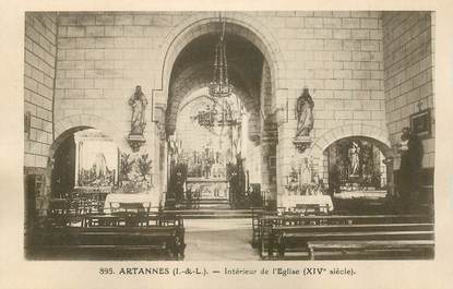 CPA FRANCE 37 "Artannes, intérieur de l'Eglise"