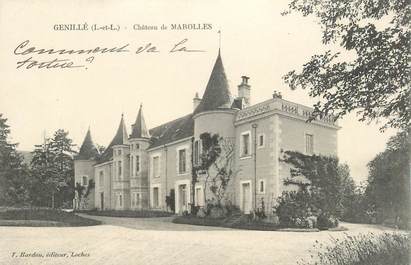 CPA FRANCE 37 "Genillé, Chateau de Marolles"