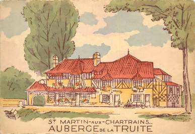 CPSM FRANCE 14 "Saint Martin aux Chartrains, auberge de la Truite"