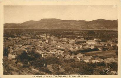 / CPA FRANCE 04 "Oraison, vue générale et vallée de la Durance"