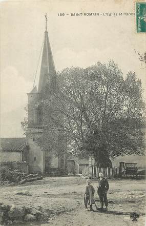 / CPA FRANCE 38 "Saint Romain, l'église et l'Orme"