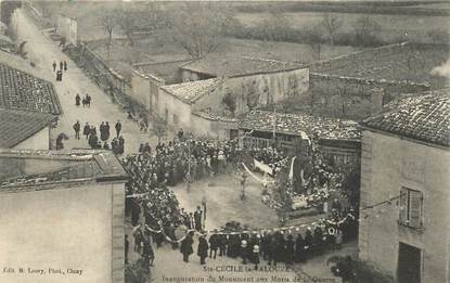 CPA FRANCE 71 "Sainte Cécile la Valouze, inauguration au monuments aux morts"