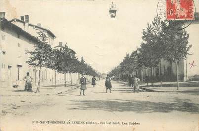 / CPA FRANCE 69 "Saint Georges de Reneins, rue Nationale, les sables" 