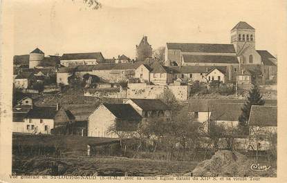 / CPA FRANCE 77 "Saint Loup de Naud avec sa vieille église et sa vieille tour"