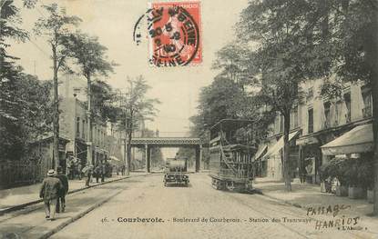 / CPA FRANCE  92 "Courbevoie, bld de Courbevoie" / TRANWAYS