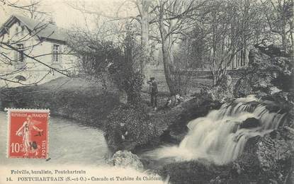 CPA FRANCE 78 "Pontchartrain, cascade et turbine du château"