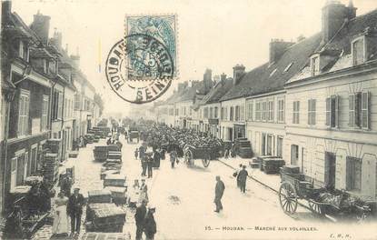 CPA FRANCE 78 "Houdan, marché aux volailles"