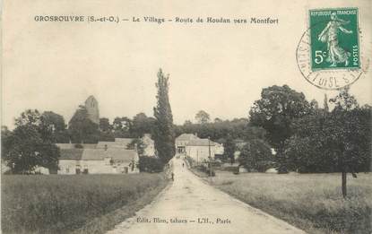 CPA FRANCE 78 "Grosouvre, le village, route de Houdan vers Montfort"